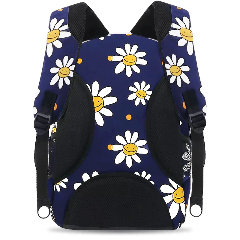 J World Cornelia Laptop Backpack in Joy Daisy — back view # color_Joy Daisy