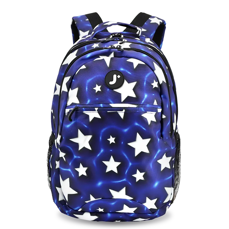 J World Cornelia Laptop Backpack in Puffy Star — front view # color_Puffy Star