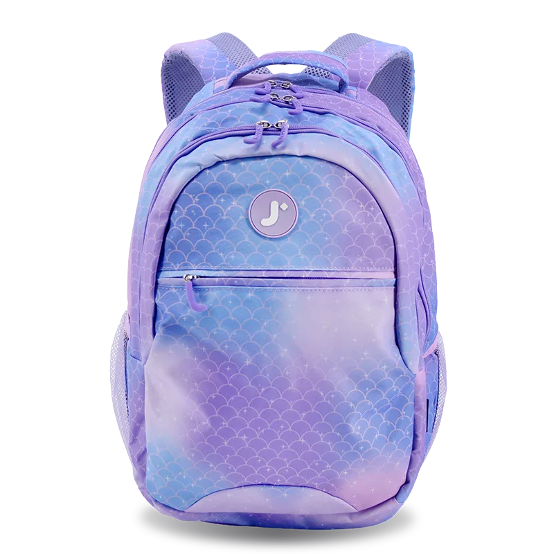 J World Cornelia Laptop Backpack in Purple Mermaid — front view # color_Purple Mermaid