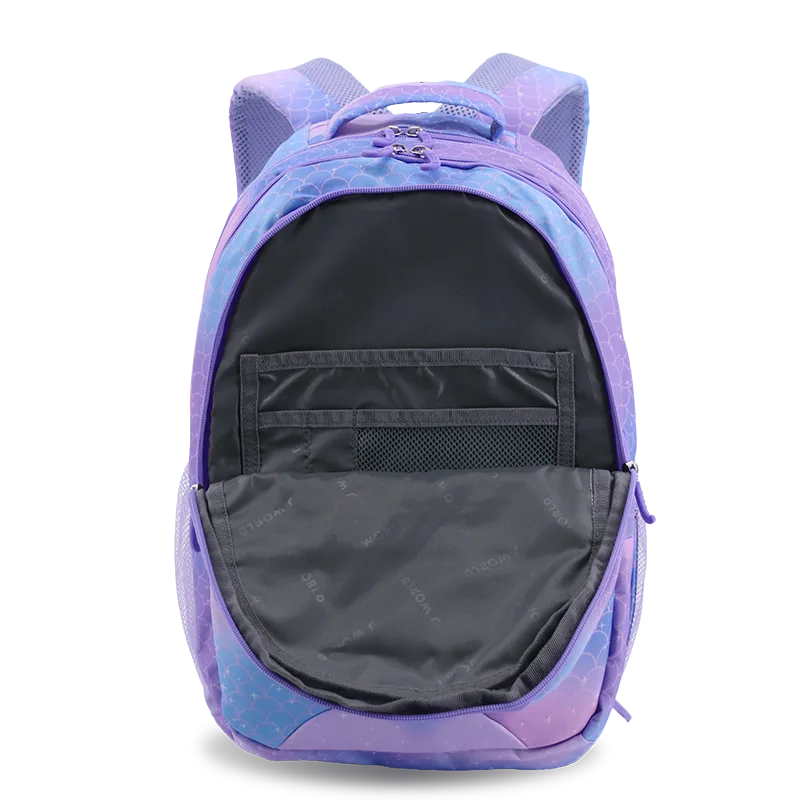 J World Cornelia Laptop Backpack in Purple Mermaid — interior view # color_Purple Mermaid