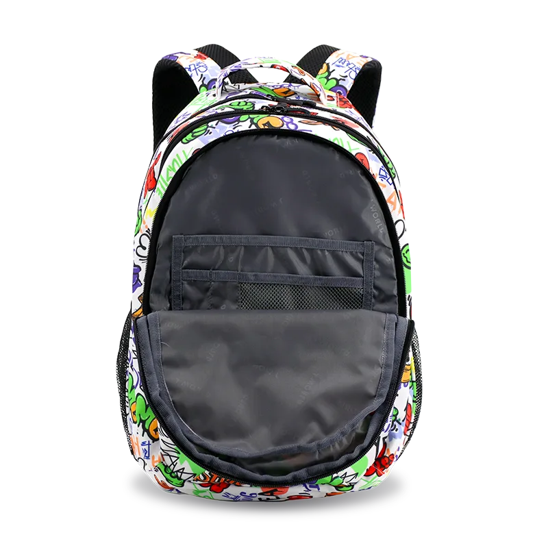 J World Cornelia Laptop Backpack in Street Art — detail view # color_Street Art