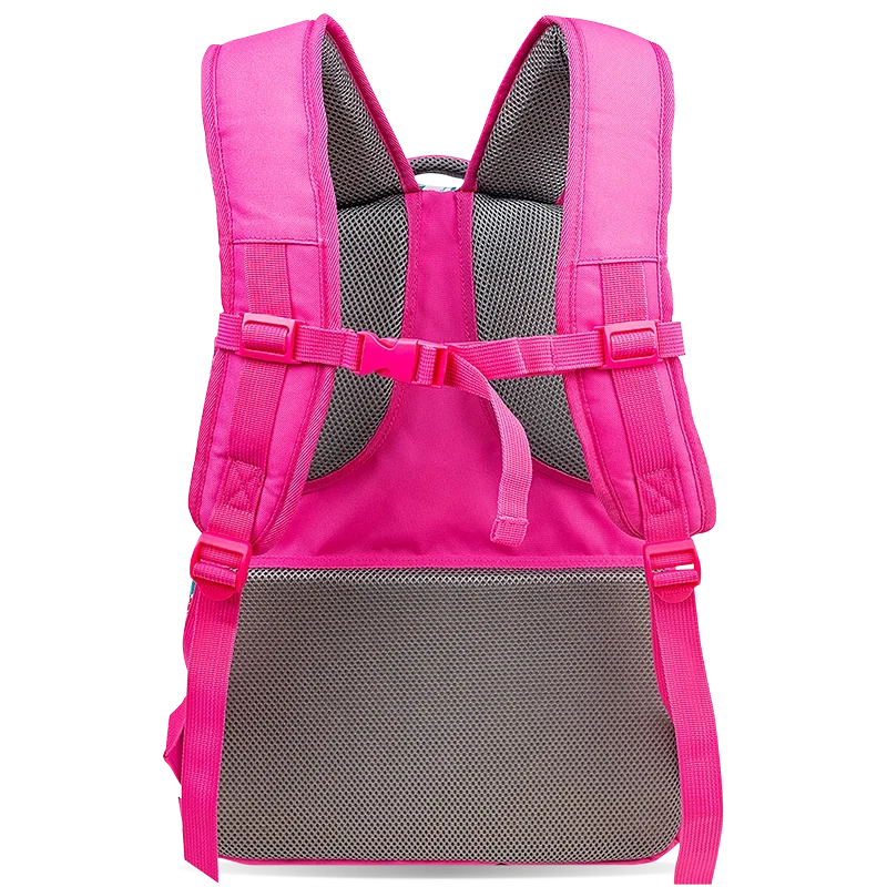 J World Atom Multi Purpose Laptop Backpack in Palm Leaves — back view # color_Palm Leaves