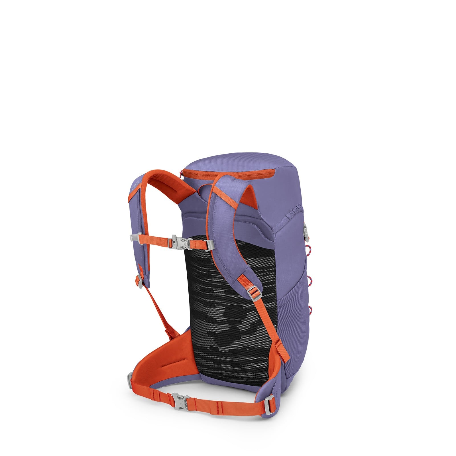 Osprey Jet 18 Kids Hiking Backpack 18L in Euphoria Purple — angle view 3