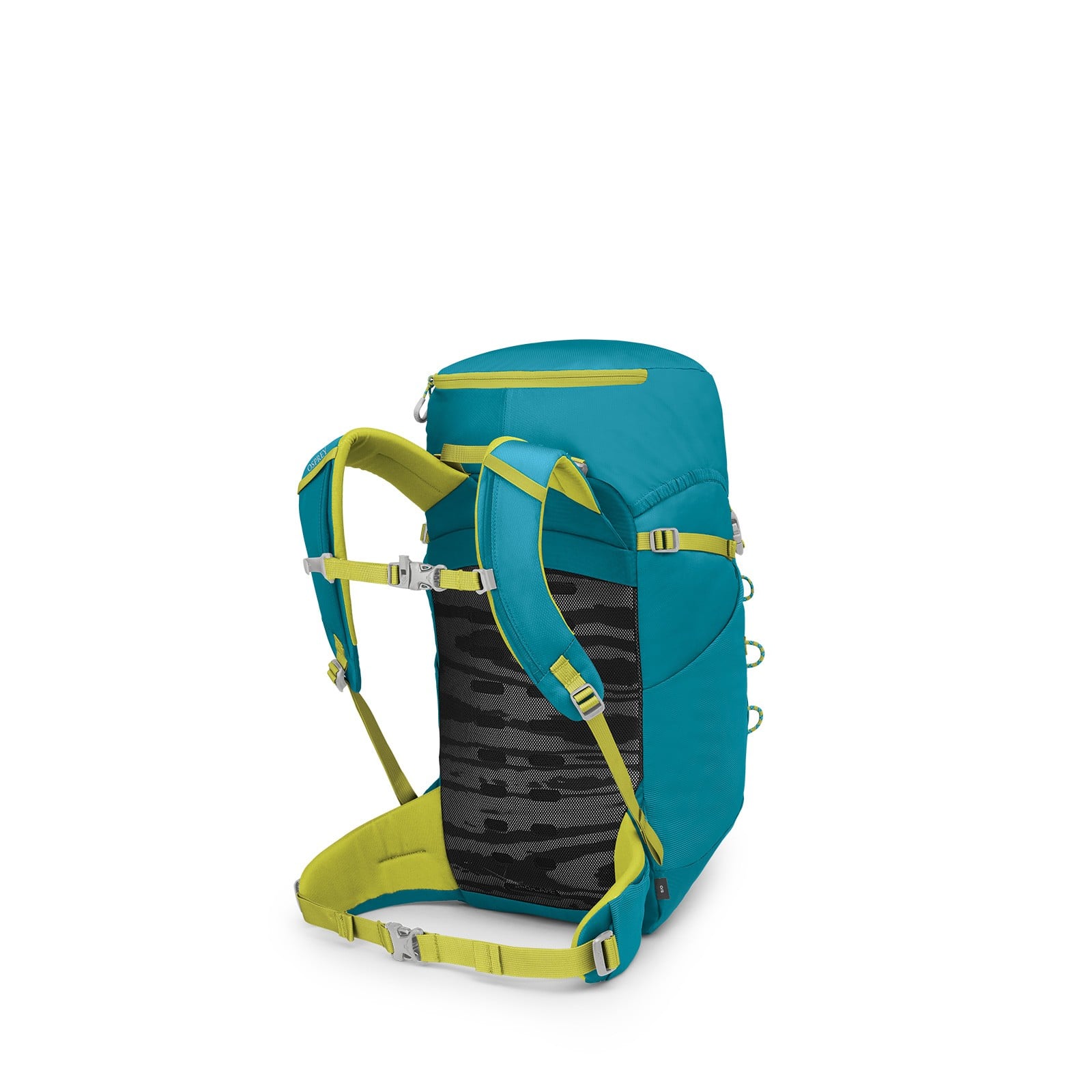 Osprey Jet 28 Kids Hiking Backpack 28L in Blue Spikemoss — angle view 3