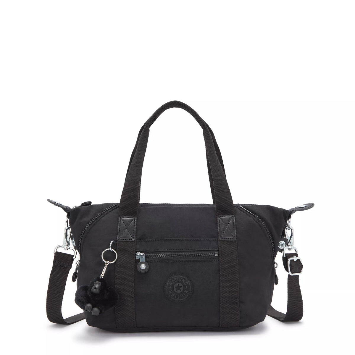 Kipling Art Mini Shoulder Bag in Black Noir — front view # color_Black Noir