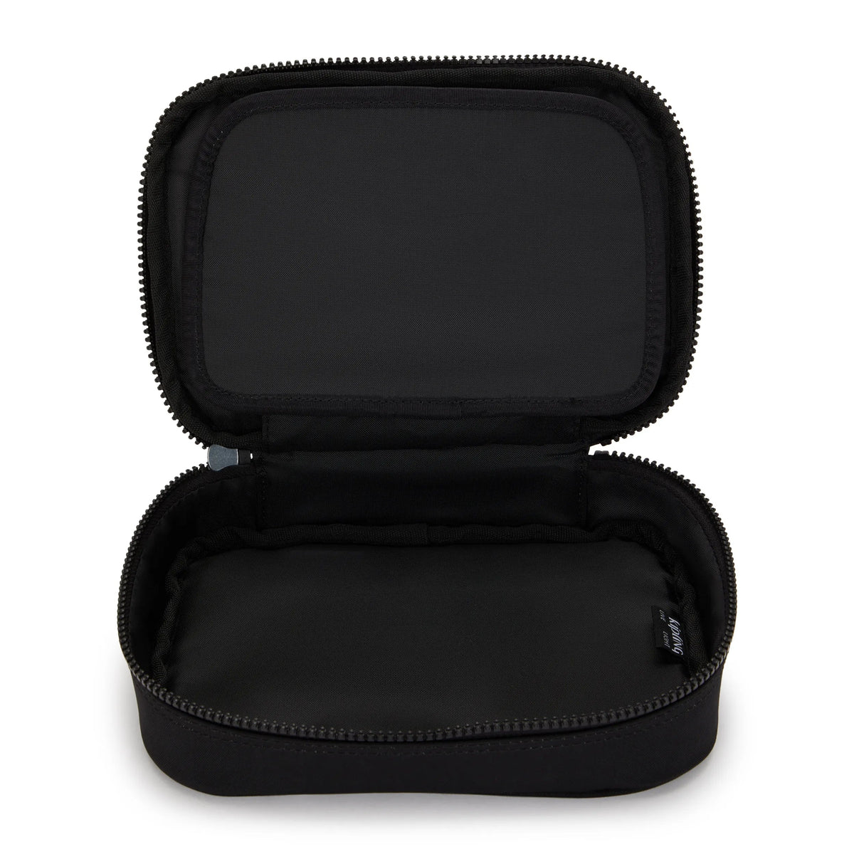 Kipling 100 Pens Case in Black Khaki Print — interior view