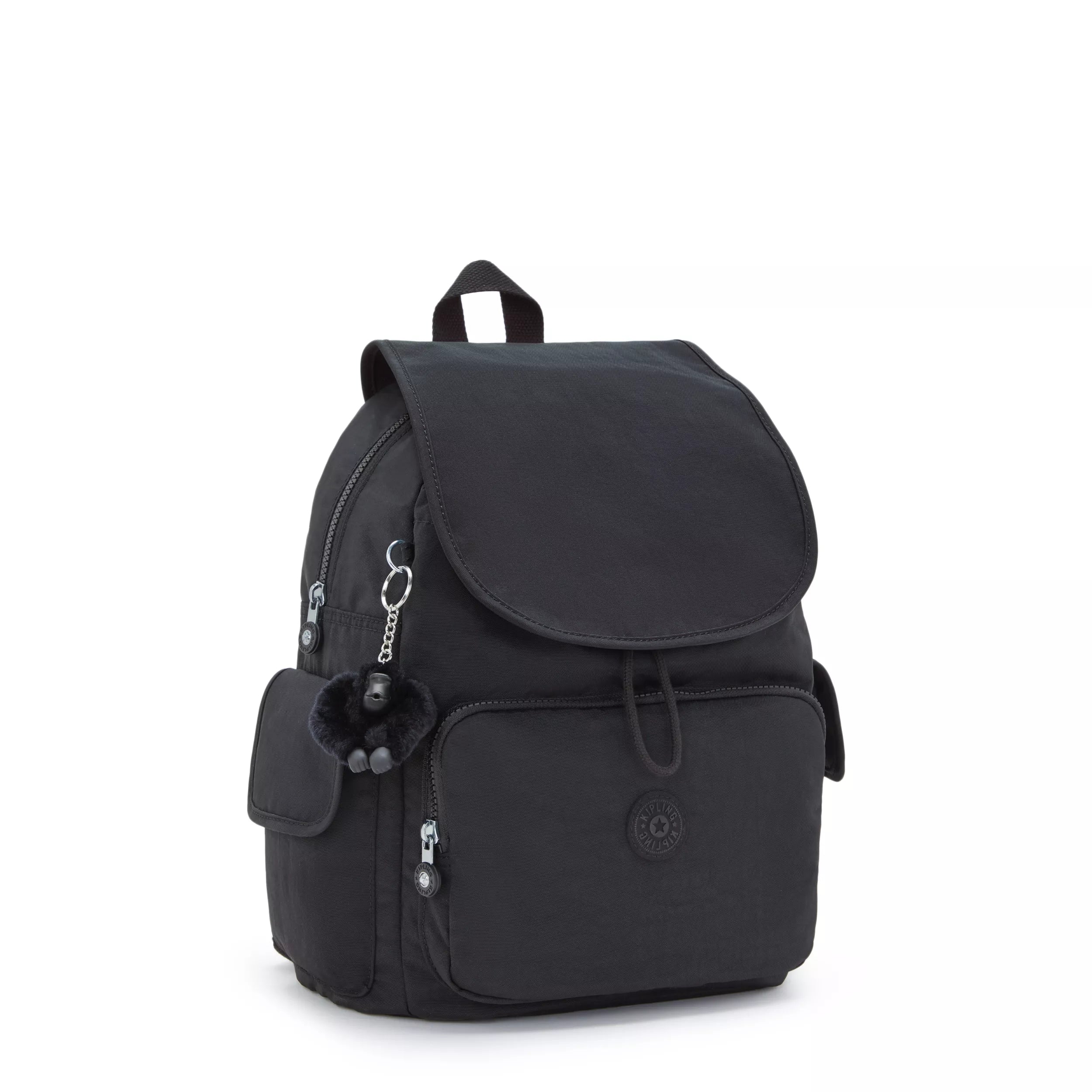 Kipling City Pack in Black Noir — interior view