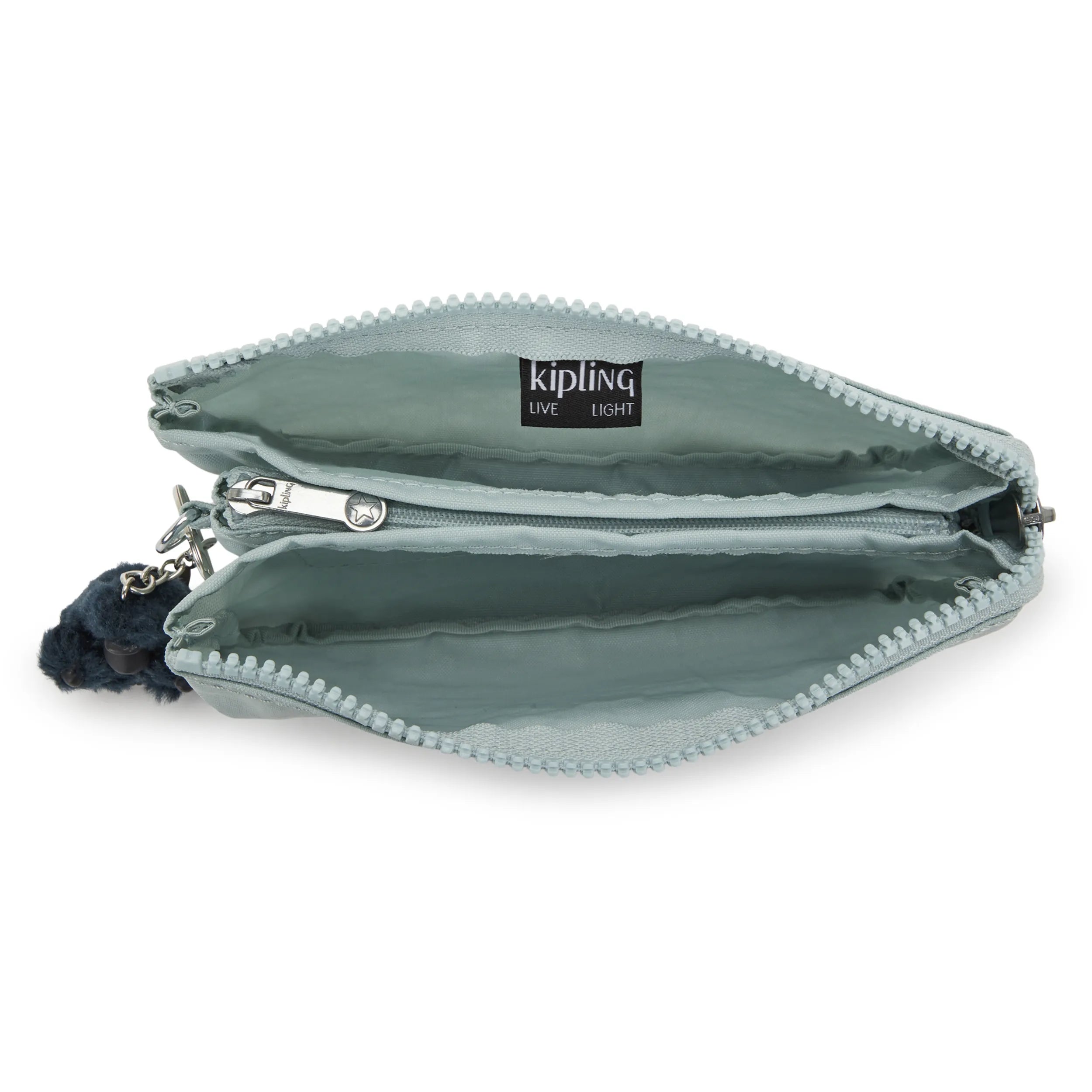 Kipling Creativity L in Breezy Blue — angle view 2