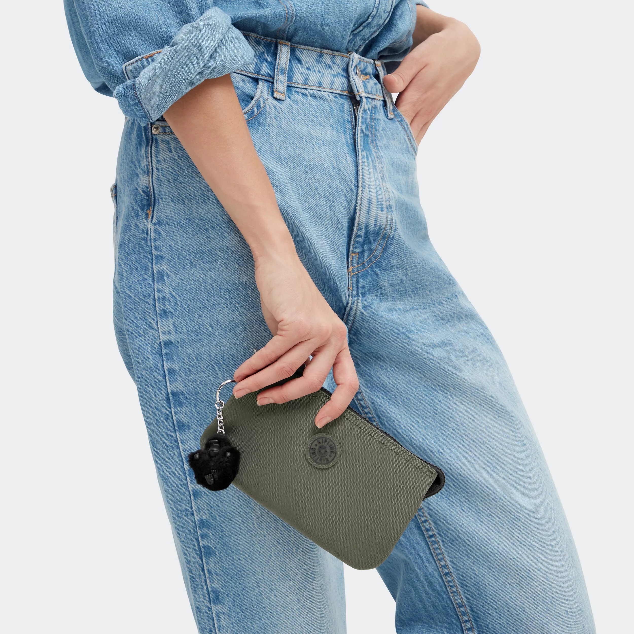 Kipling Creativity L in Green Moss — back view