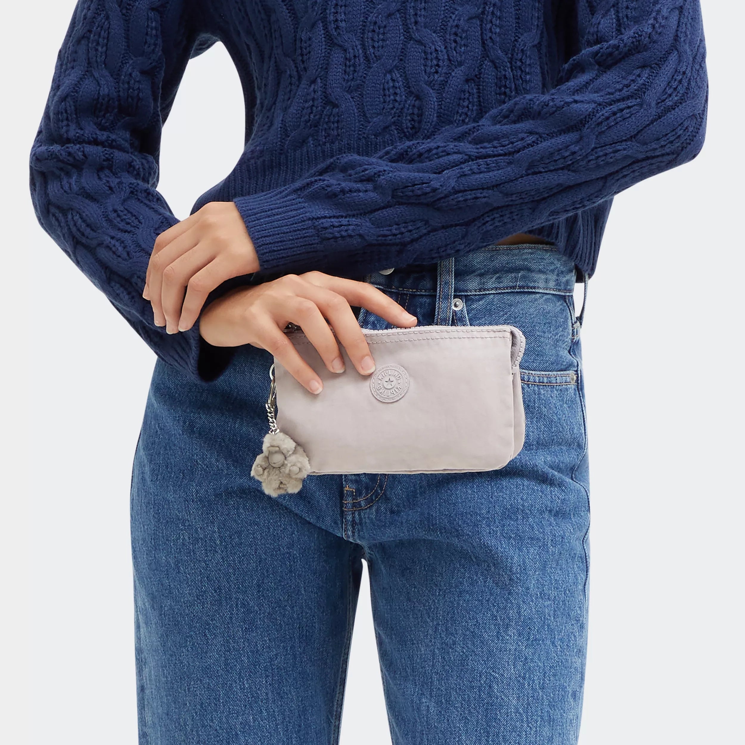 Kipling Creativity L in Grey Gris — back view