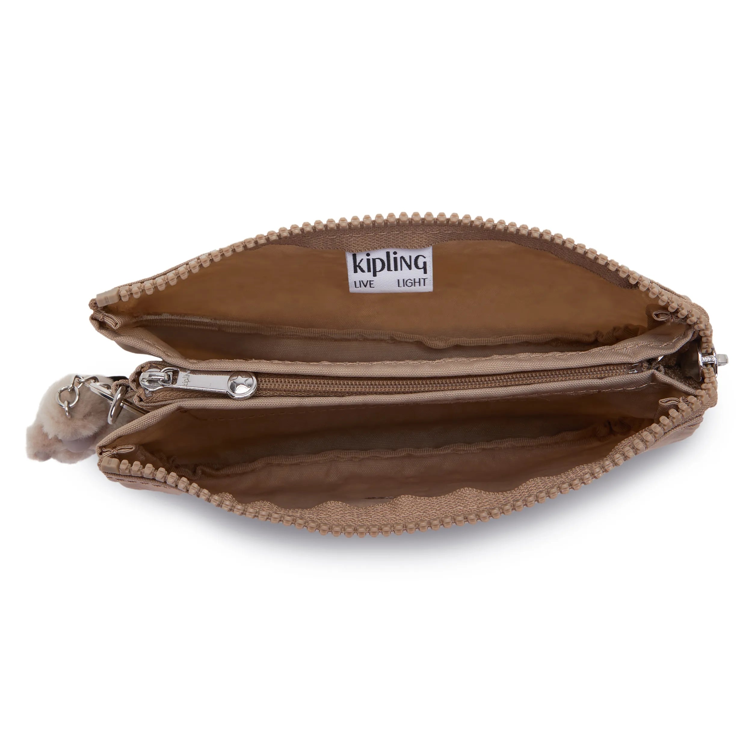 Kipling Creativity L in Tan Beige — angle view 2