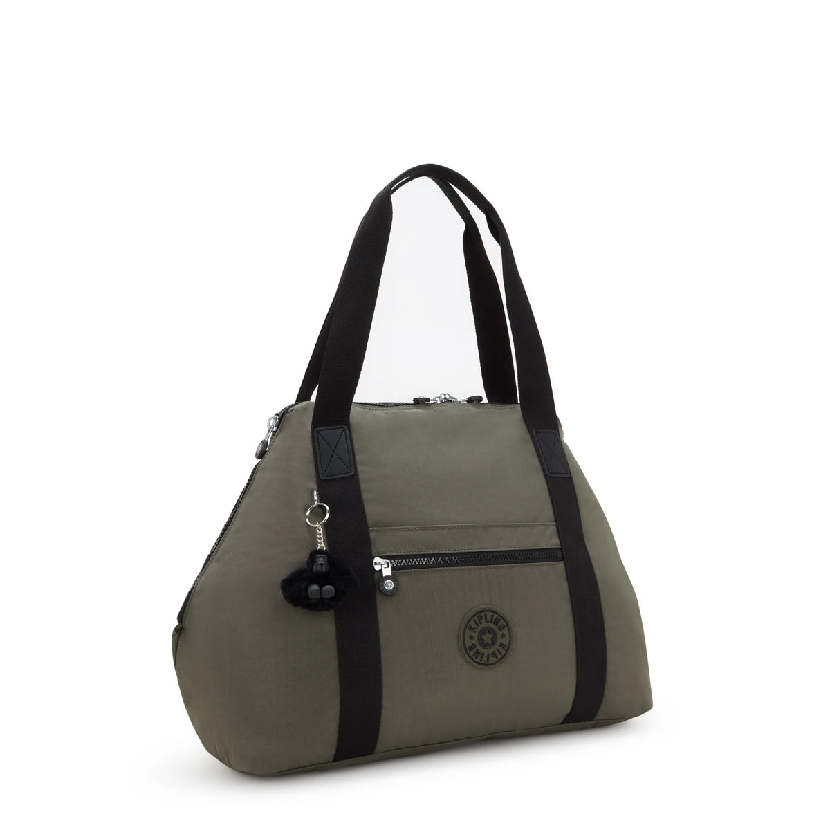 Kipling Art Medium Tote Bag in Green Moss — detail view