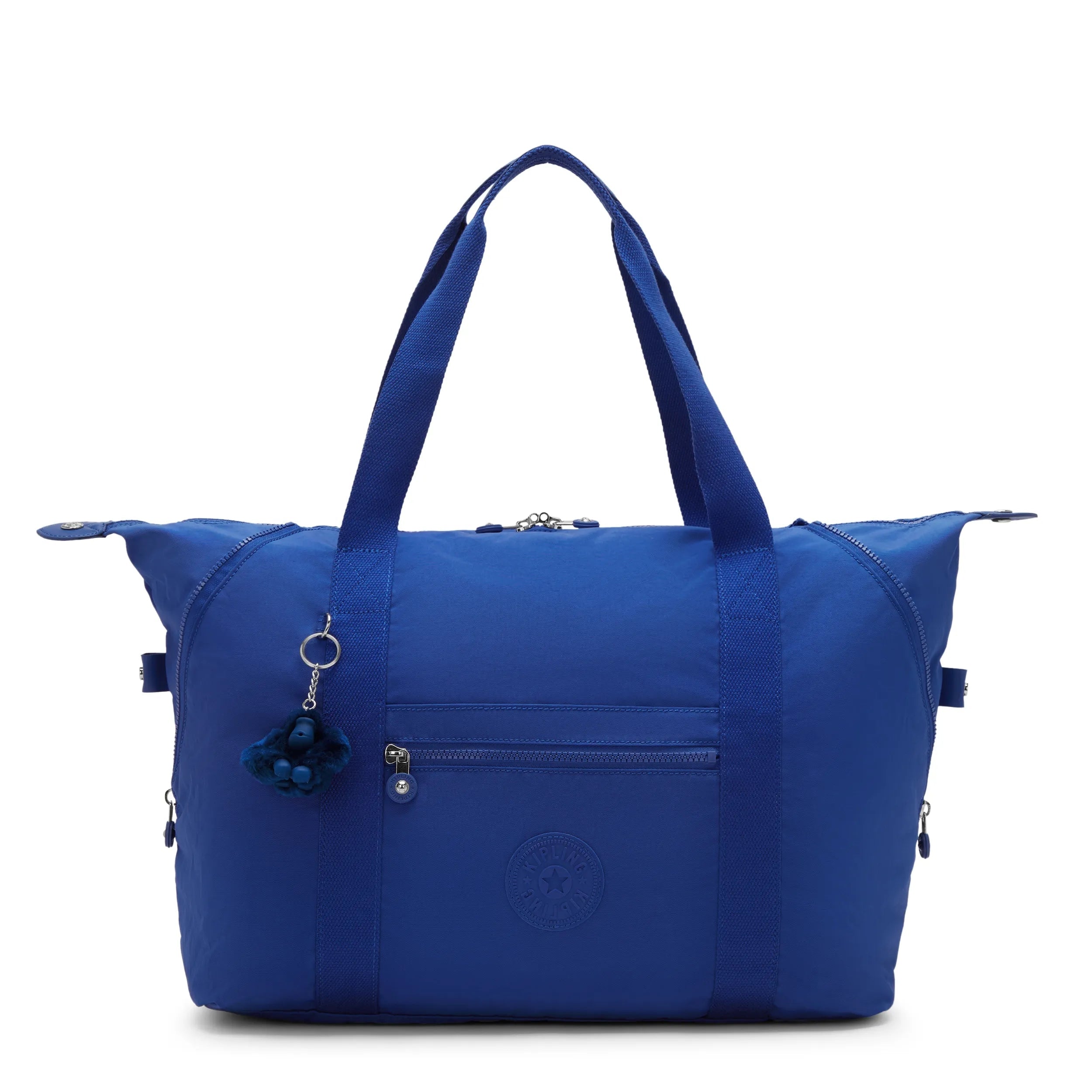 Kipling Art Medium Tote Bag in Blazing Blue — front view # color_Blazing Blue