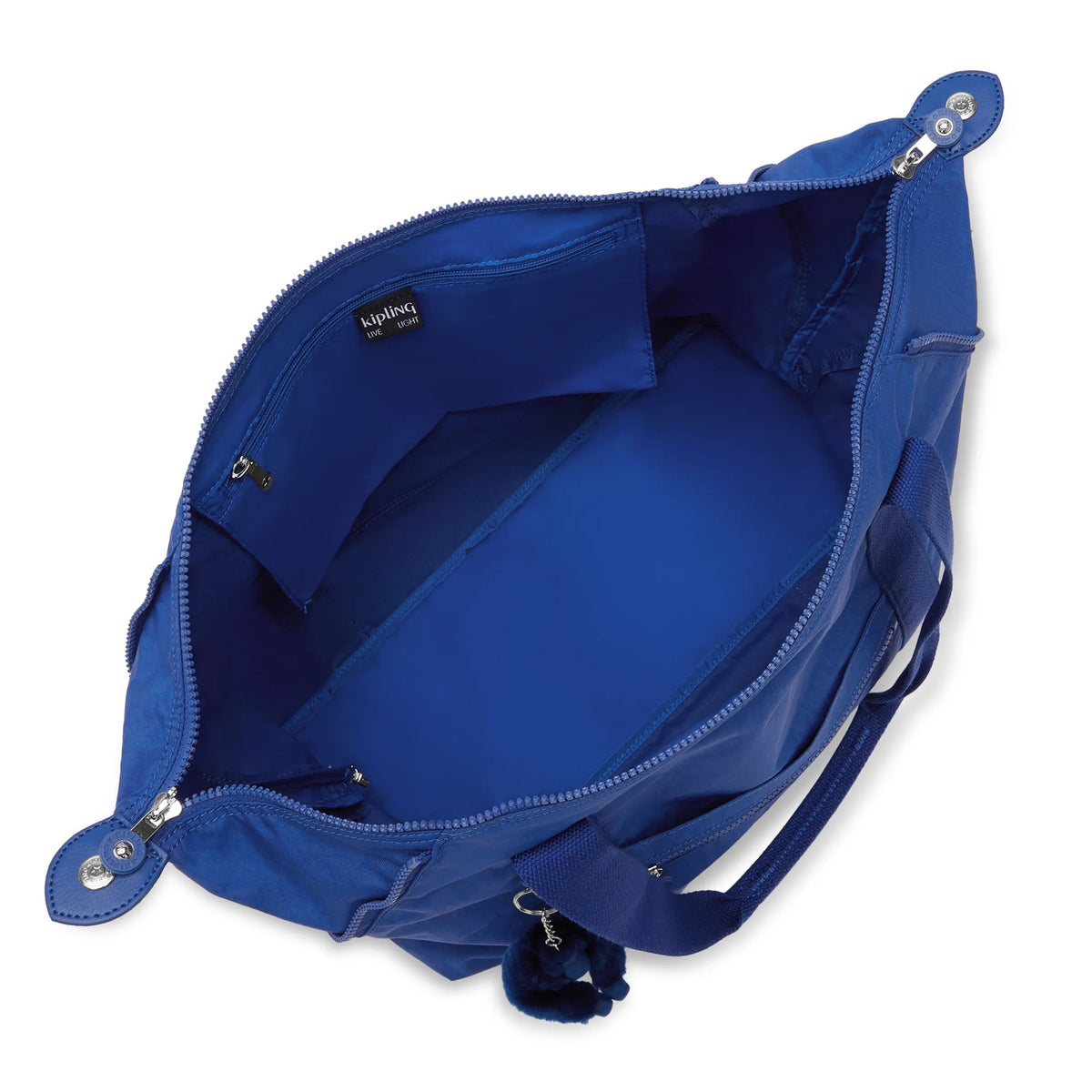 Kipling Art Medium Tote Bag in Blazing Blue — interior view