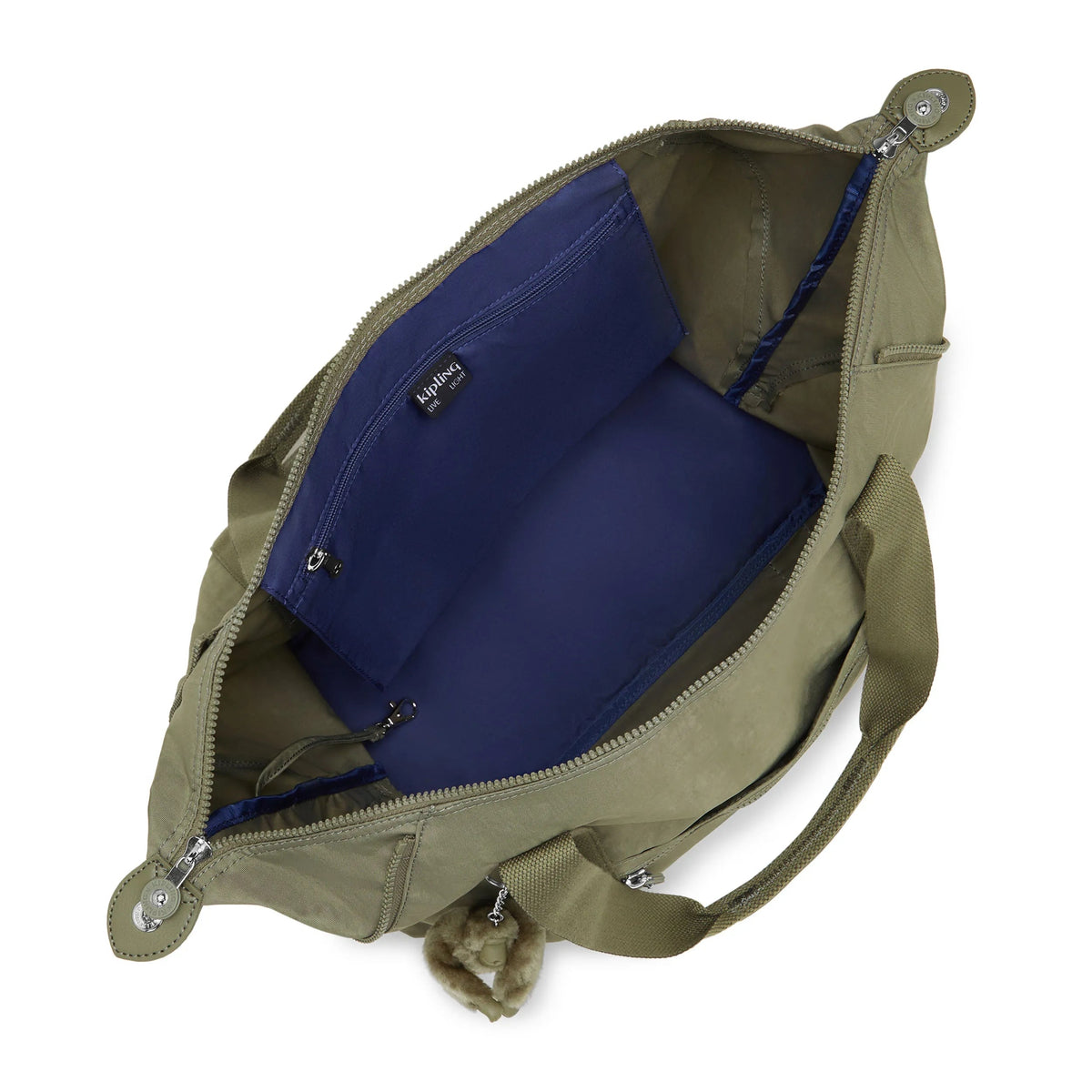 Kipling Art Medium Tote Bag in Almost Sage — interior view