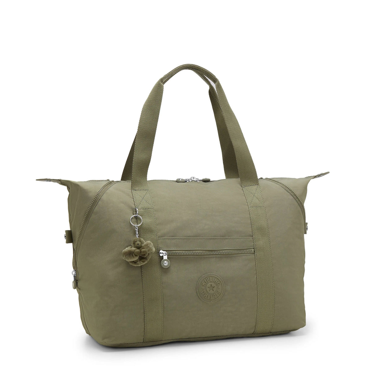 Kipling Art Medium Tote Bag in Almost Sage — angle view 2