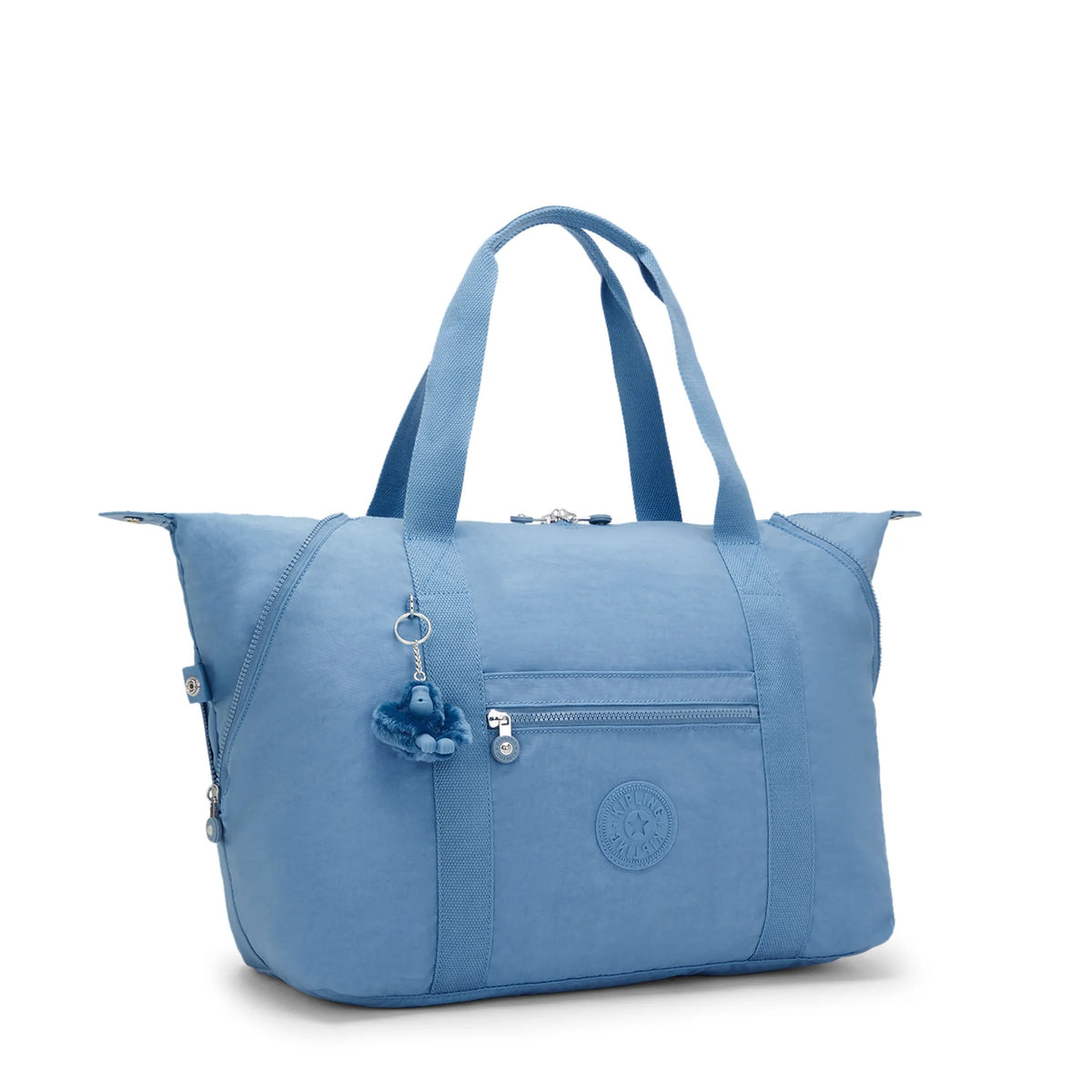Kipling Art Medium Tote Bag in Vintage Blue — angle view 2