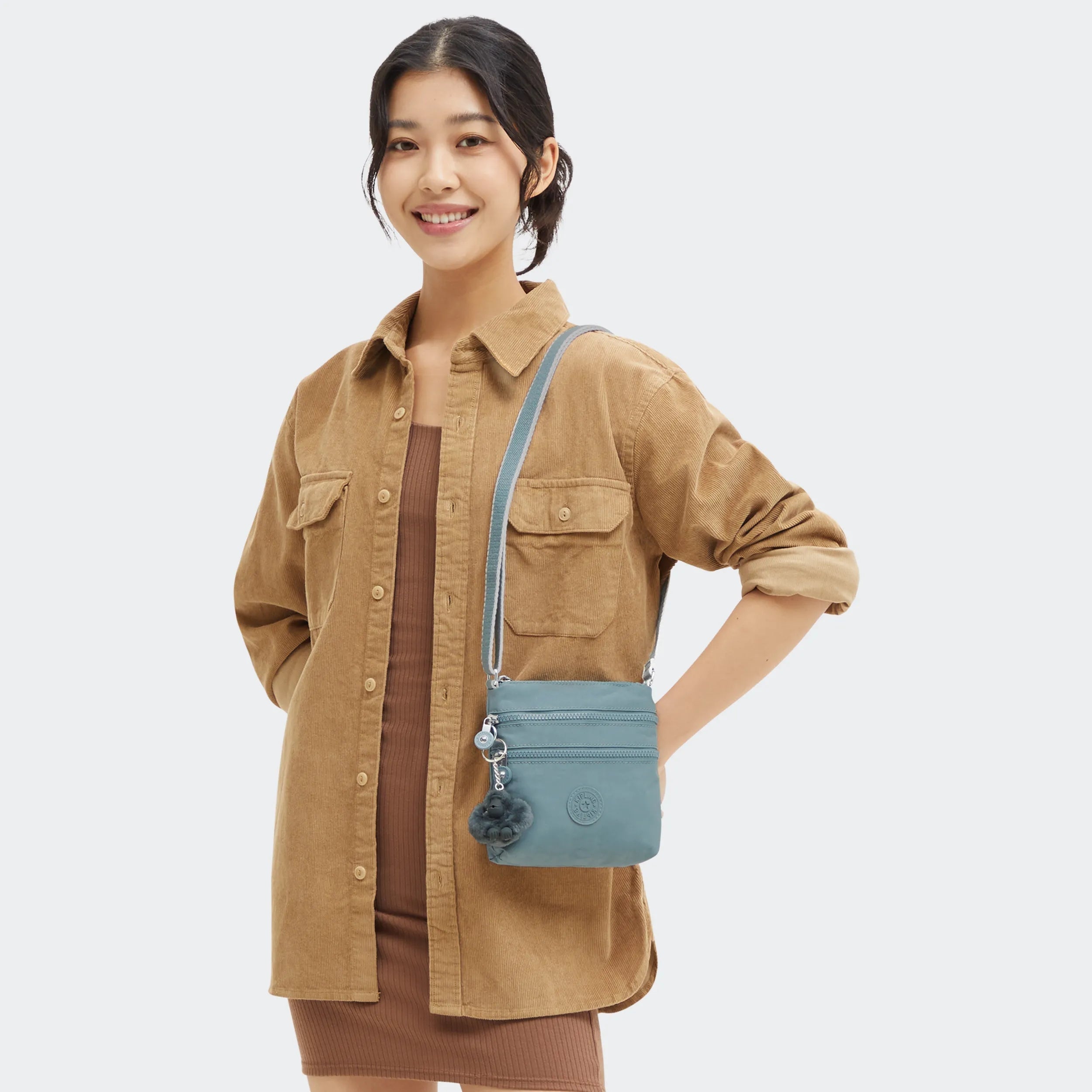 Kipling Alvar Xs in Relaxed Grey — back view