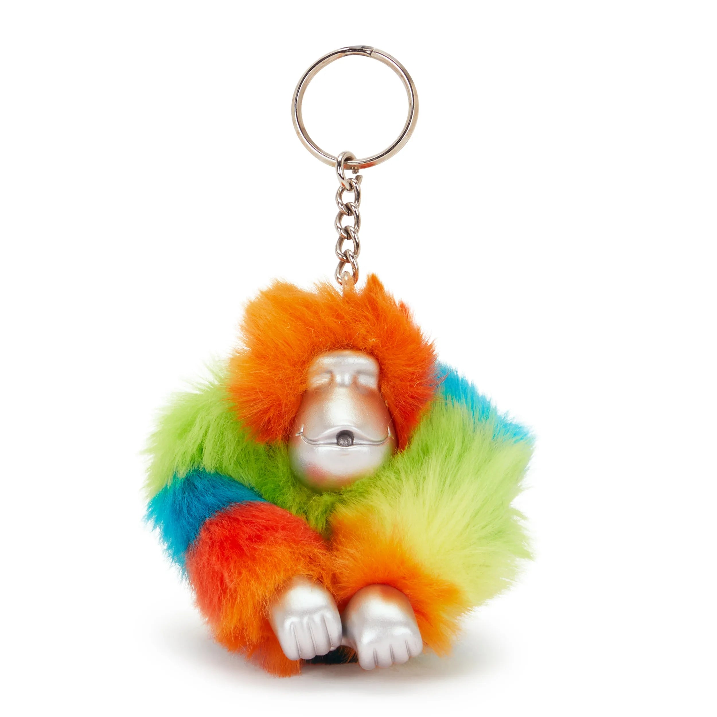 Kipling Monkeyclip M in Rainbow Dash Print — front view
