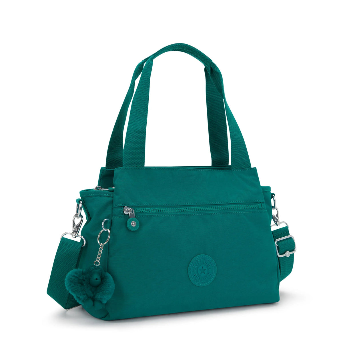 Kipling Elysia Shoulder Bag in Outspoken Green — angle view