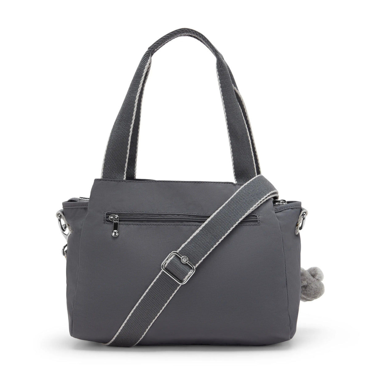 Kipling Elysia Shoulder Bag in Moonlit Grey — back view
