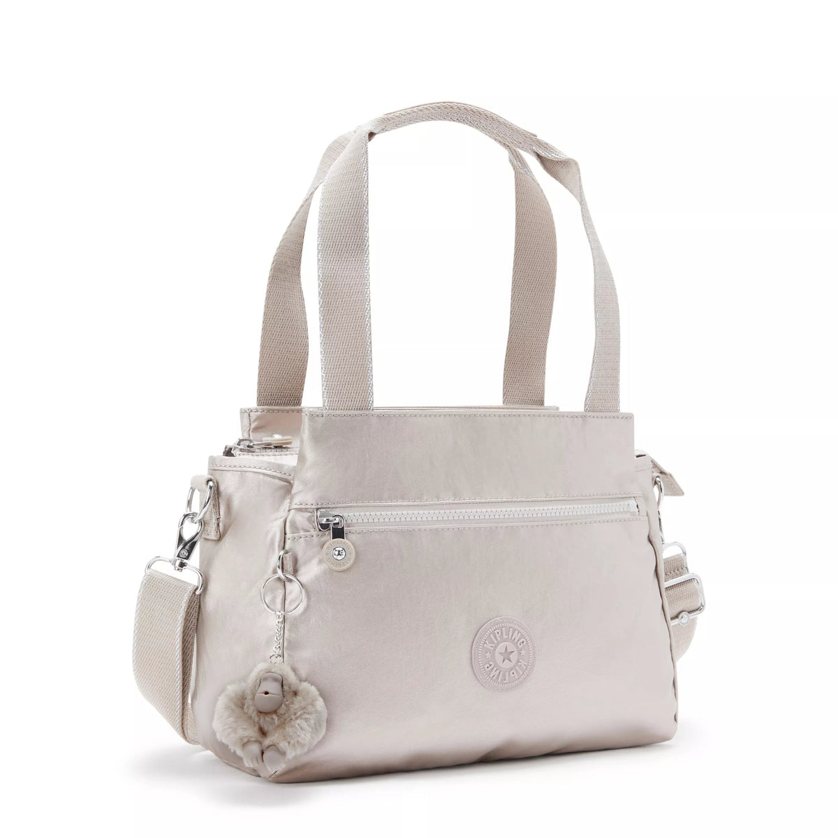 Kipling Elysia Shoulder Bag in Metallic Glow — angle view