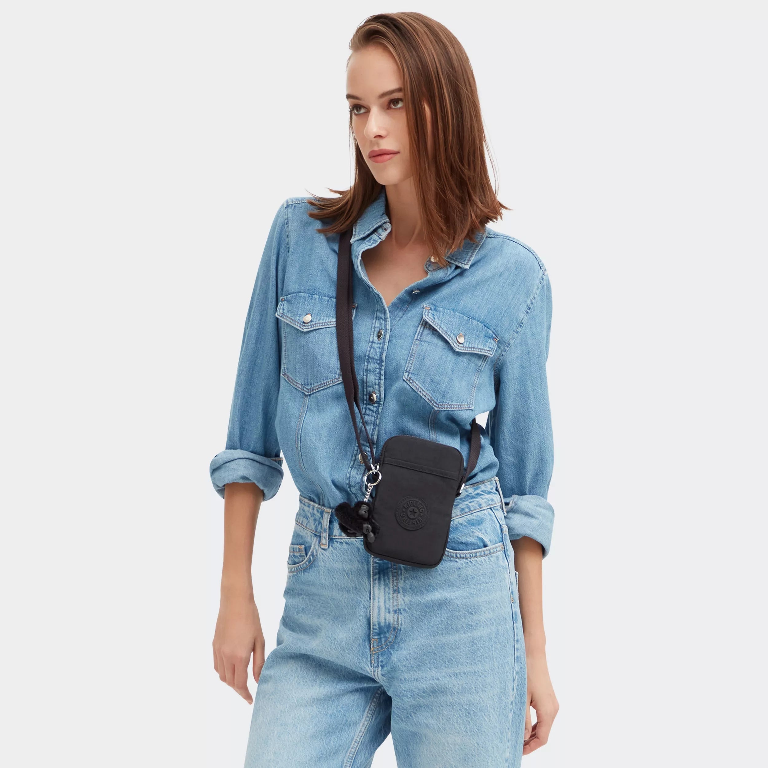 Kipling Tally in Black Noir — back view