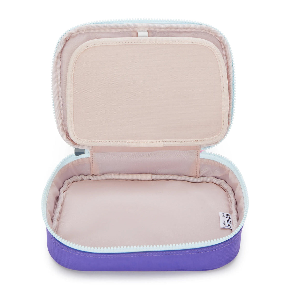 Kipling 100 Pens Case in Iris Purple Fun C — interior view
