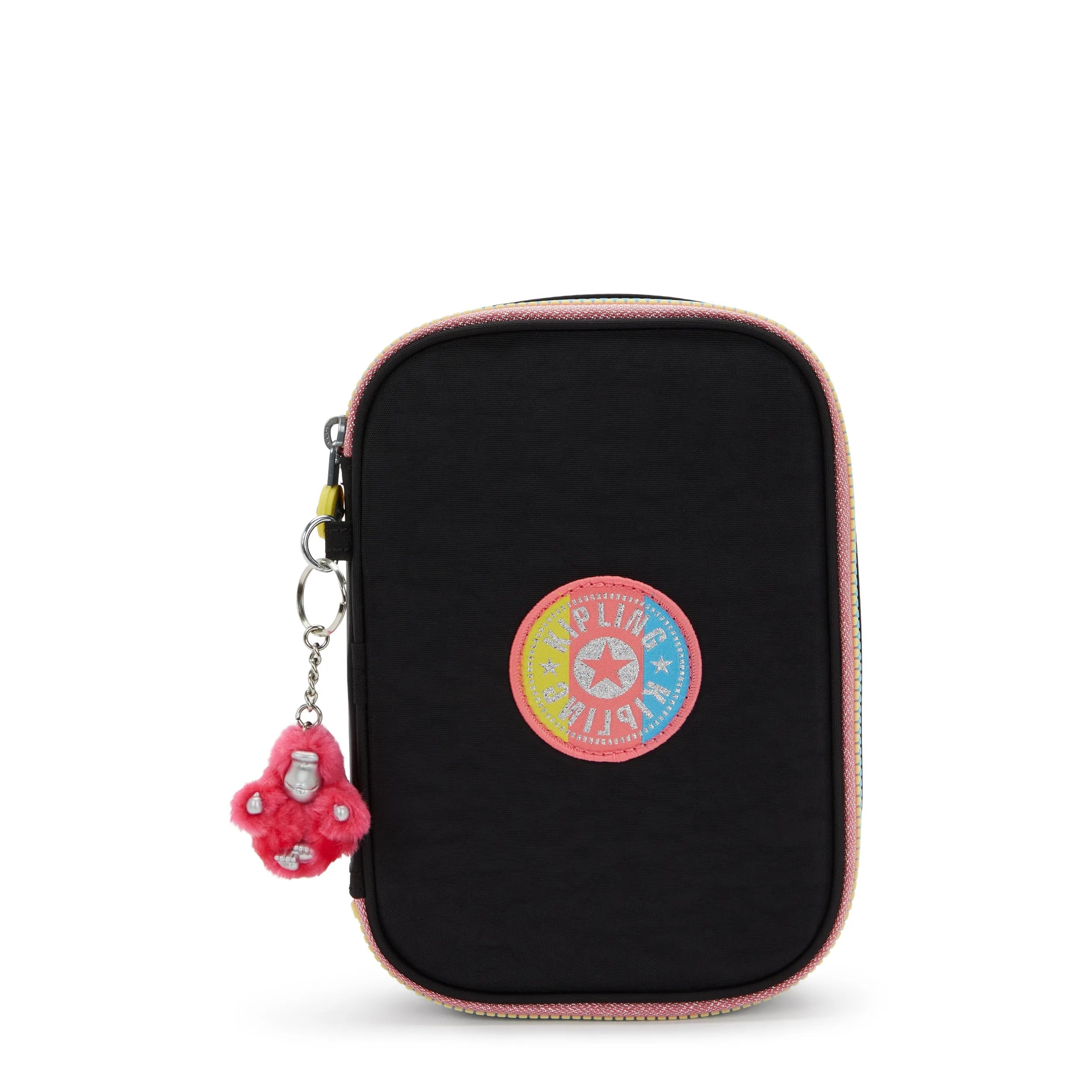Kipling 100 Pens Case in Galaxy Black — front view # color_Galaxy Black