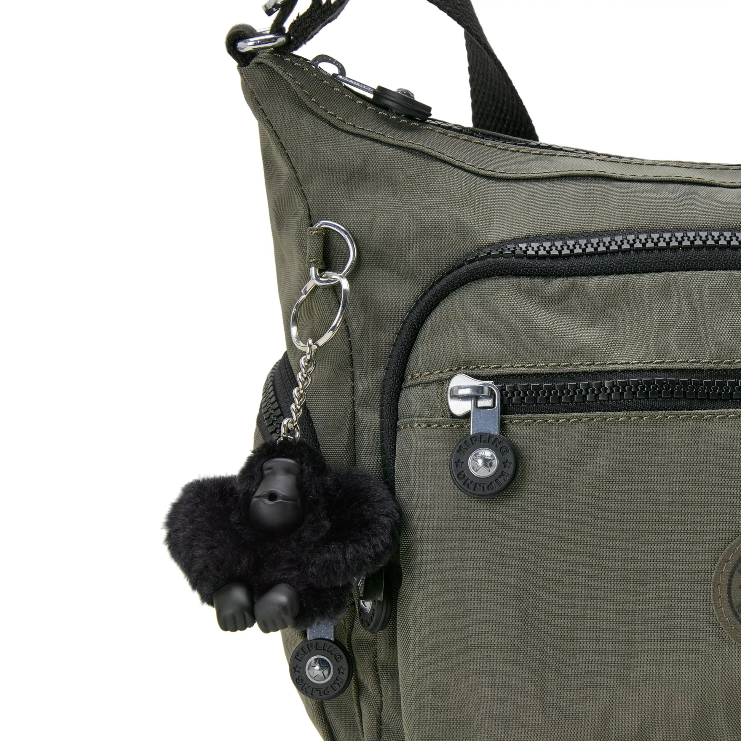 Kipling Gabbie S in Green Moss — detail view