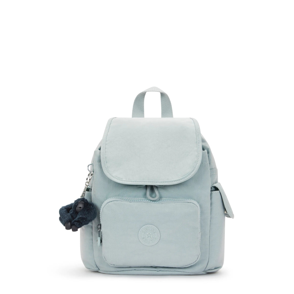 Kipling City Pack Mini in Breezy Blue — front view # color_Breezy Blue