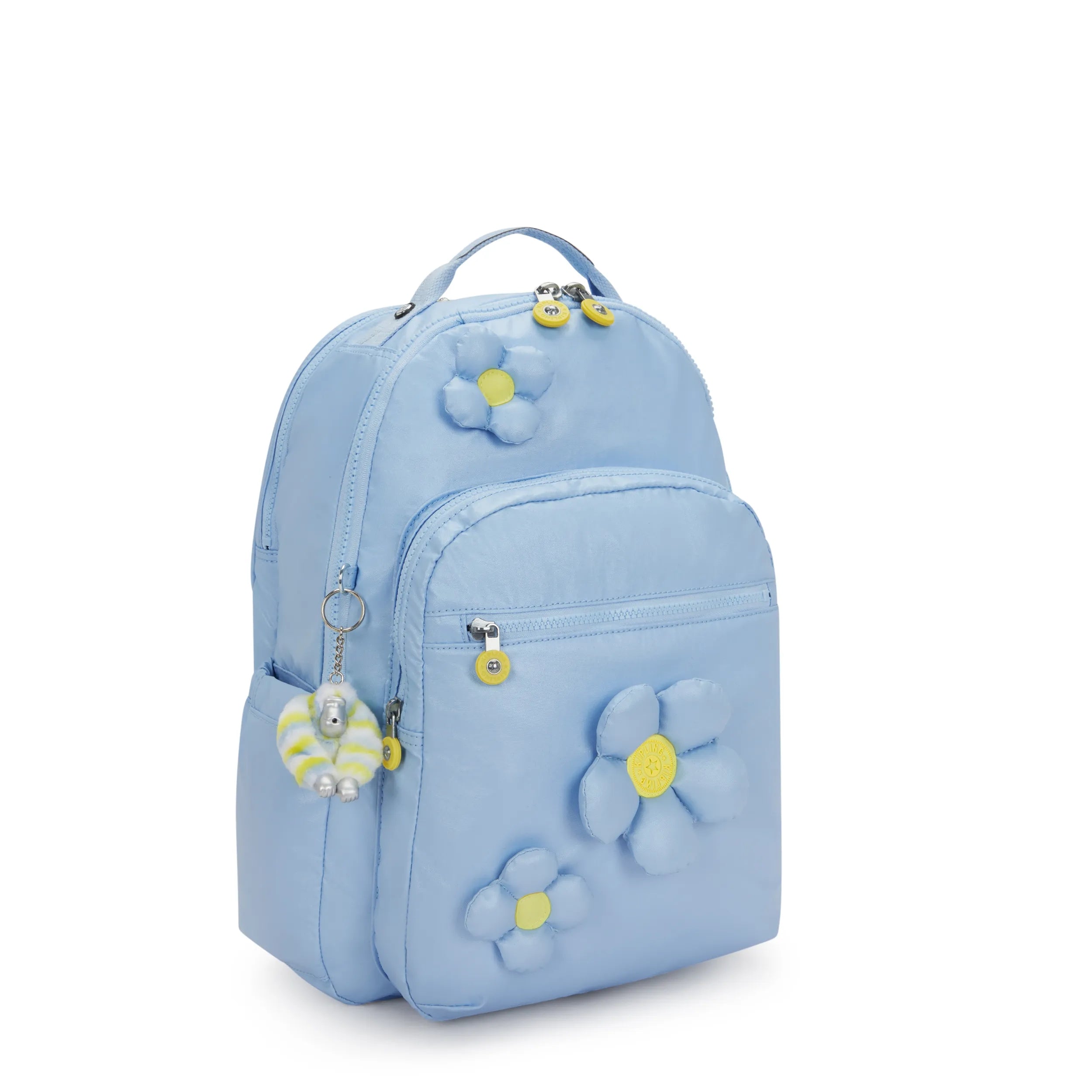 Kipling Seoul Lap in Bloom Crush Metallic — angle view 3