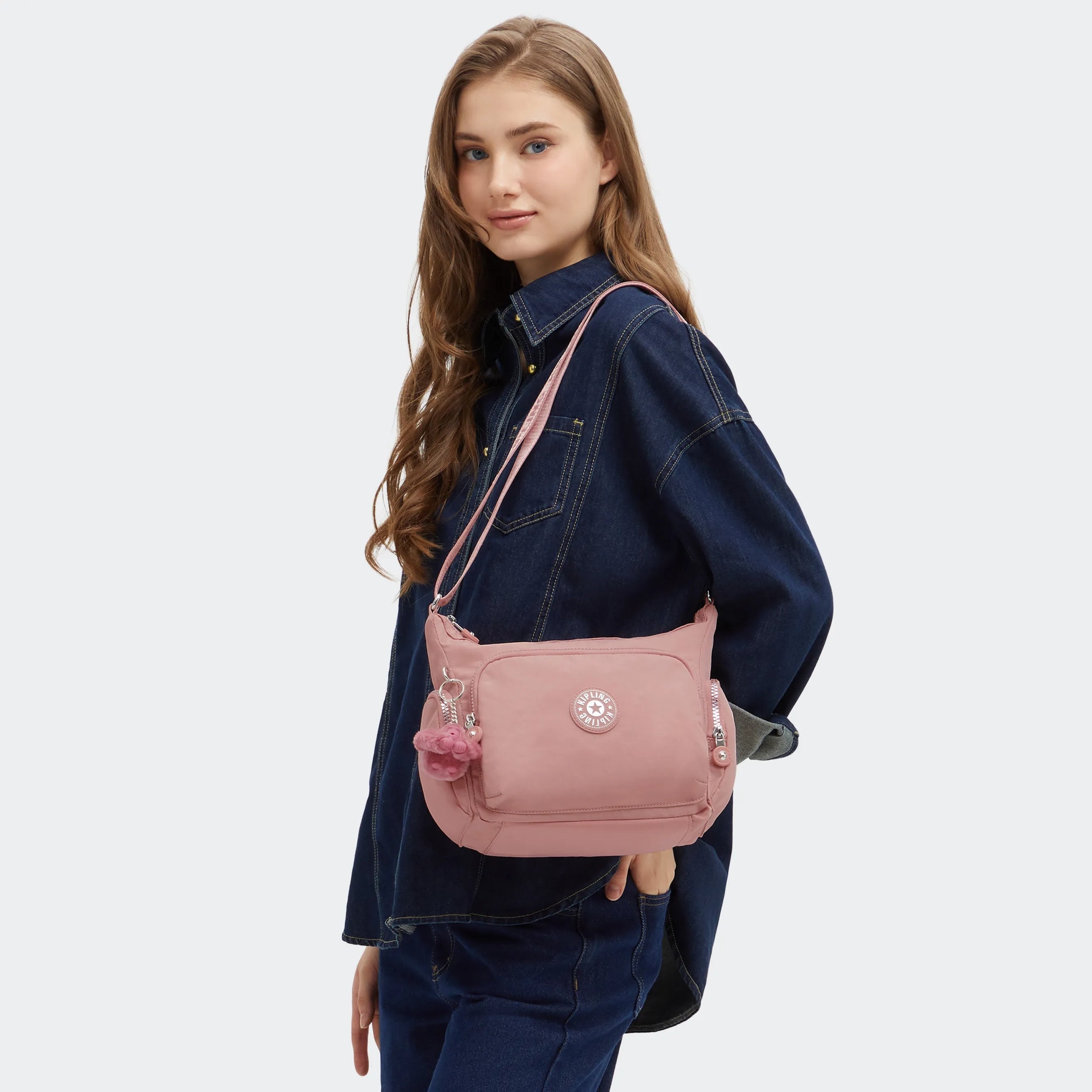 Kipling Gabb S in Glorious Pink — back view