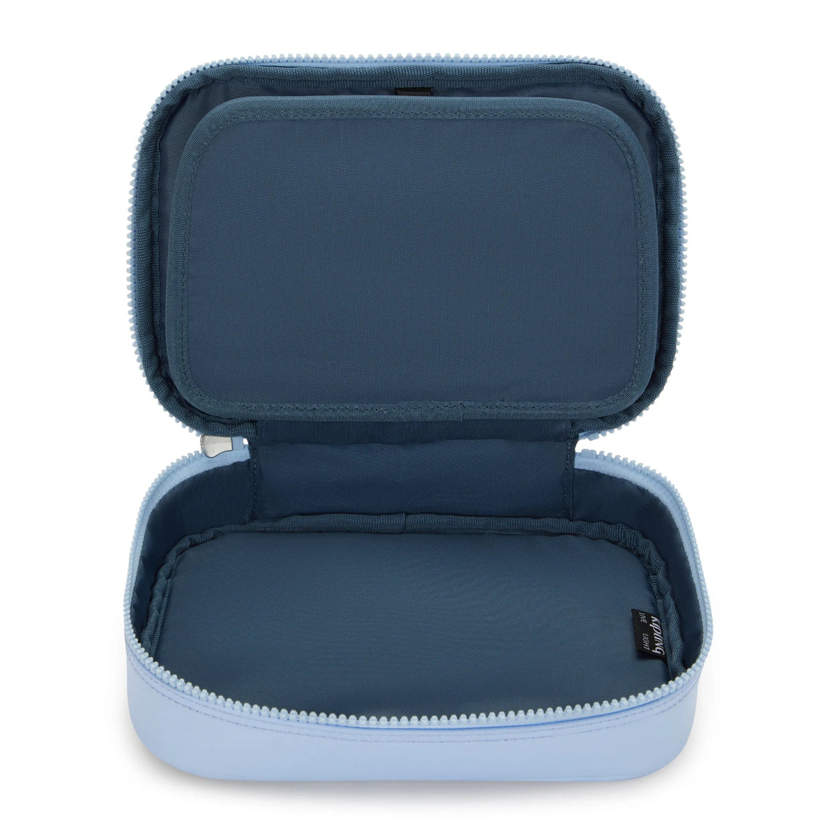 Kipling 100 Pens Case in Clear Sky Metallic — interior view