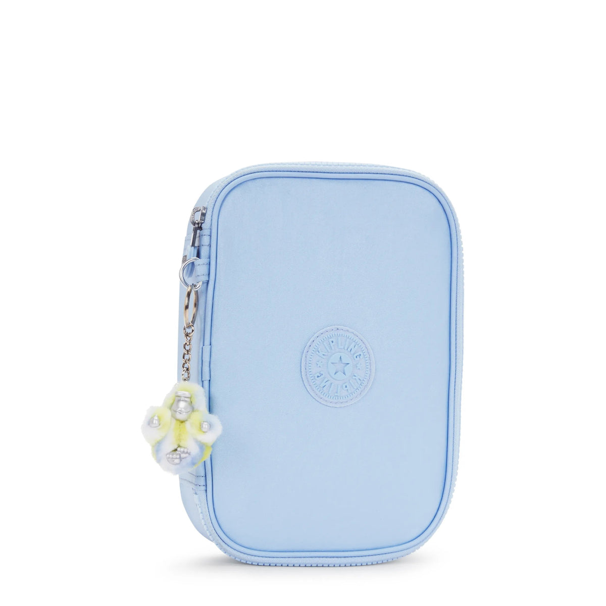 Kipling 100 Pens Case in Clear Sky Metallic — angle view