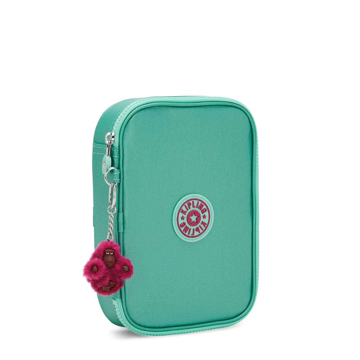 Kipling 100 Pens Case in Oasis Mint Metallic — angle view 2