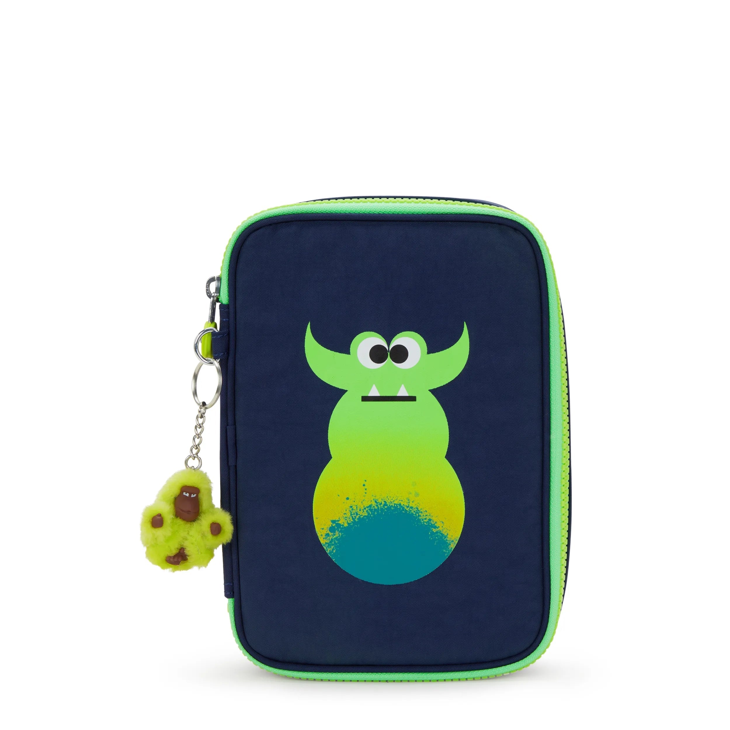 Kipling 100 Pens Case in Monster March — front view # color_Monster March