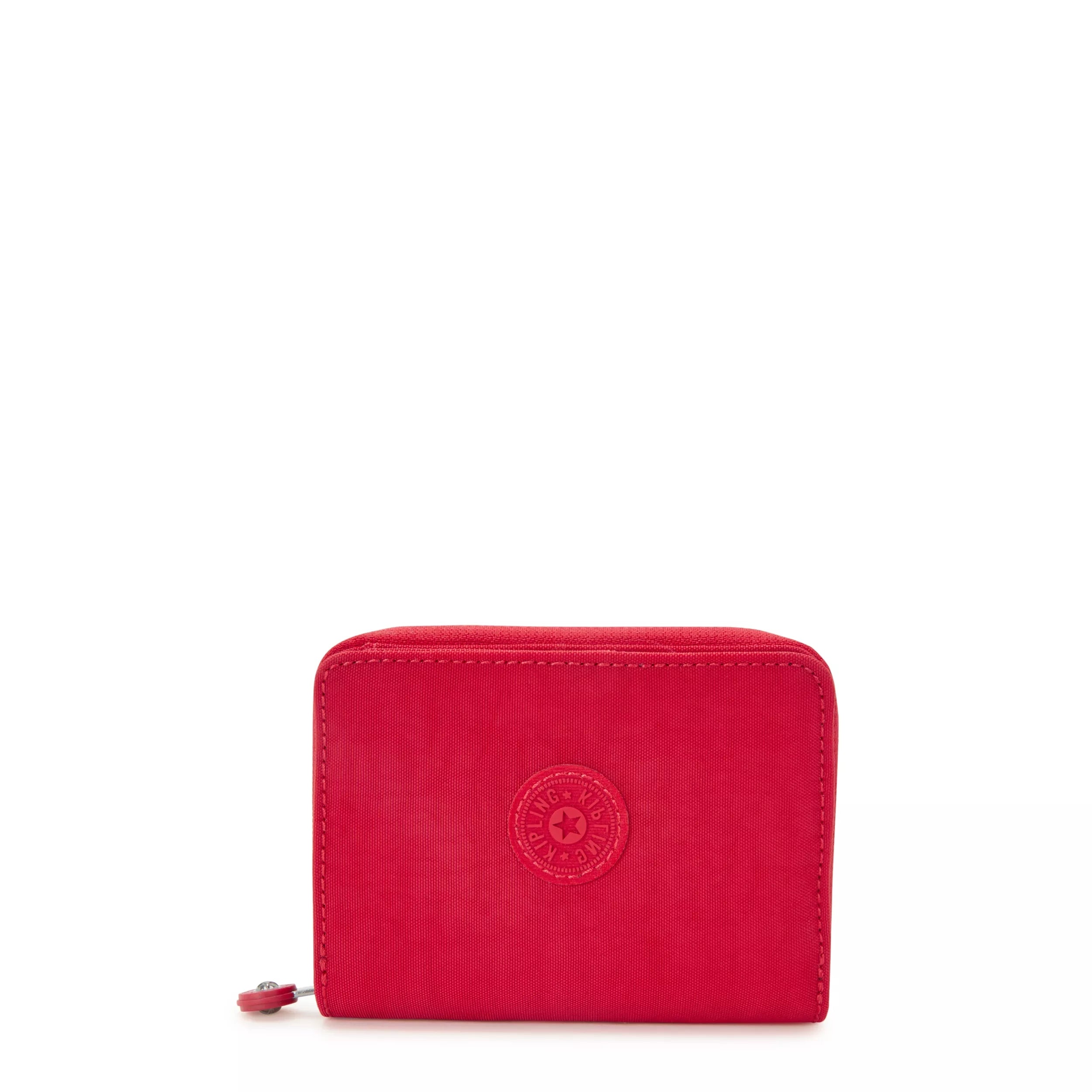 Kipling Money Love in Red Rouge — front view