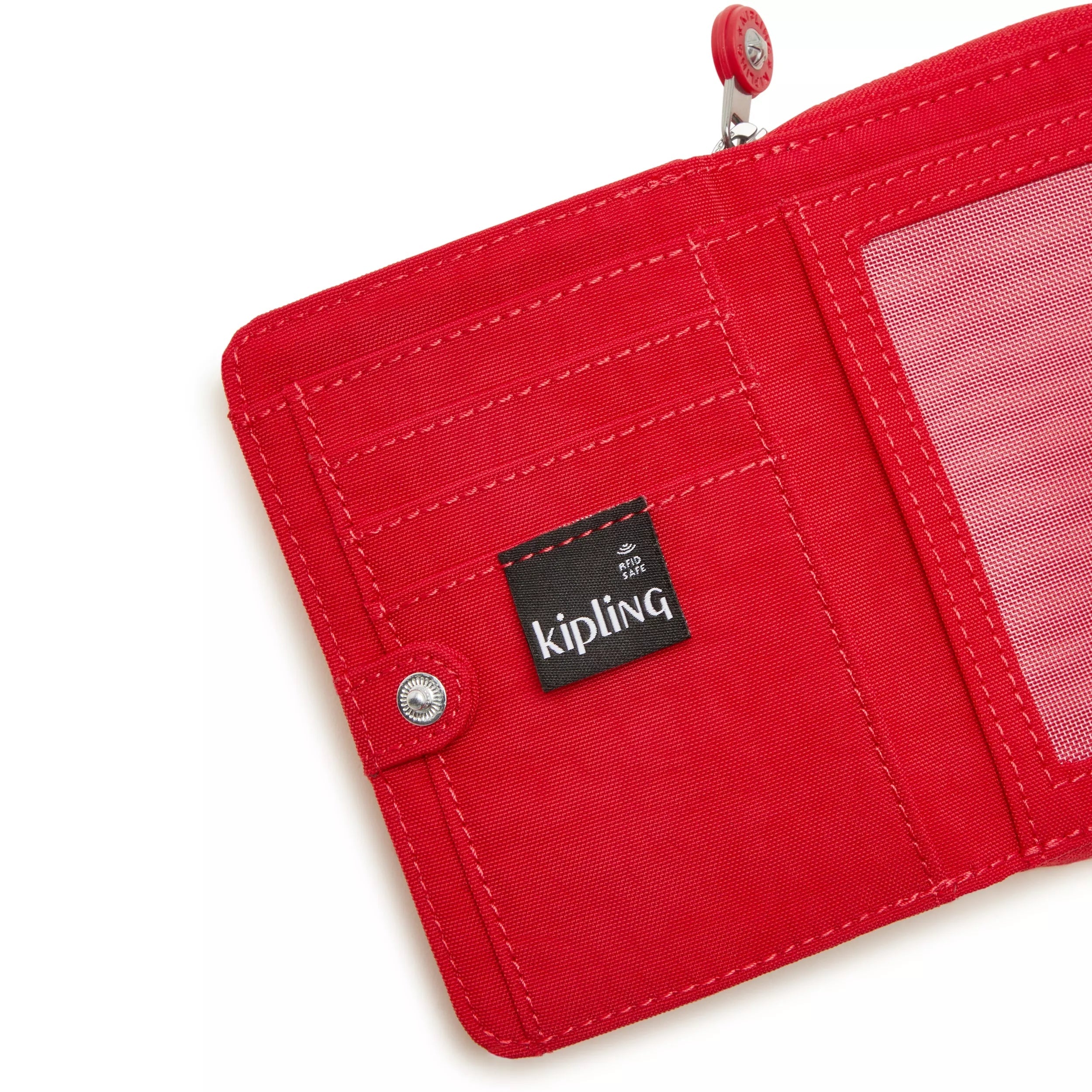 Kipling Money Love in Red Rouge — detail view