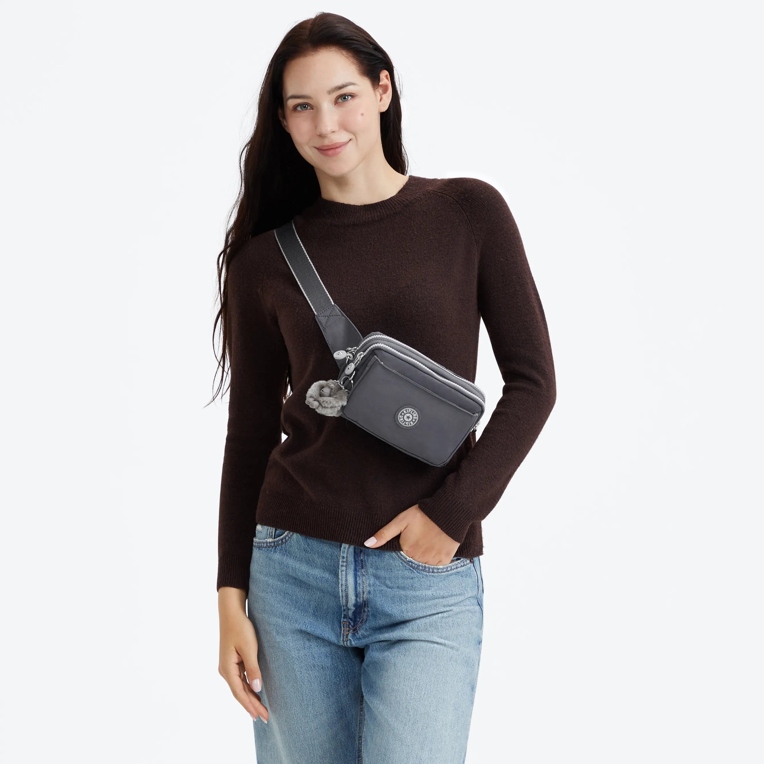 Kipling Abanu Multi in Moonlit Grey — back view