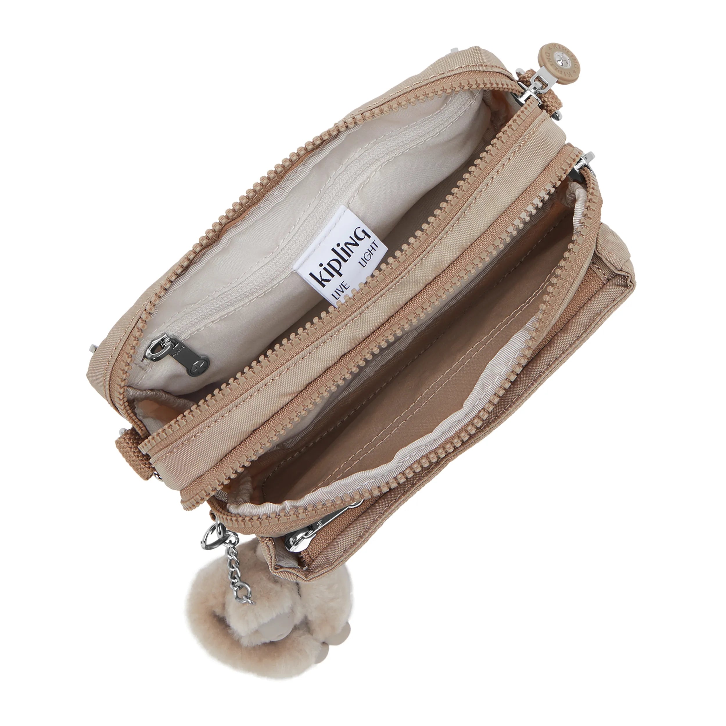 Kipling Abanu Multi in Tan Beige — angle view 3