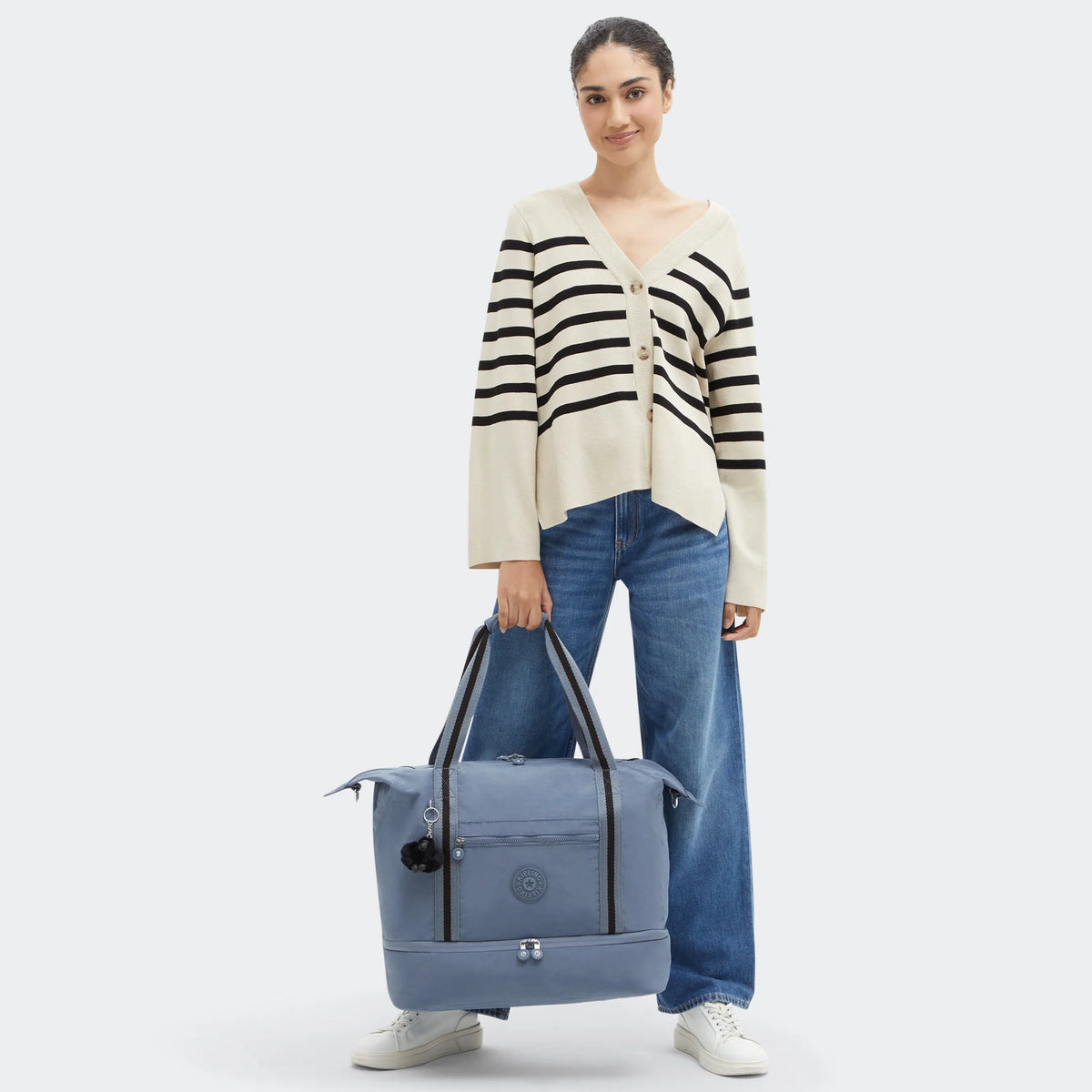 Kipling Art M Weekender in Blue Stone — lifestyle 2
