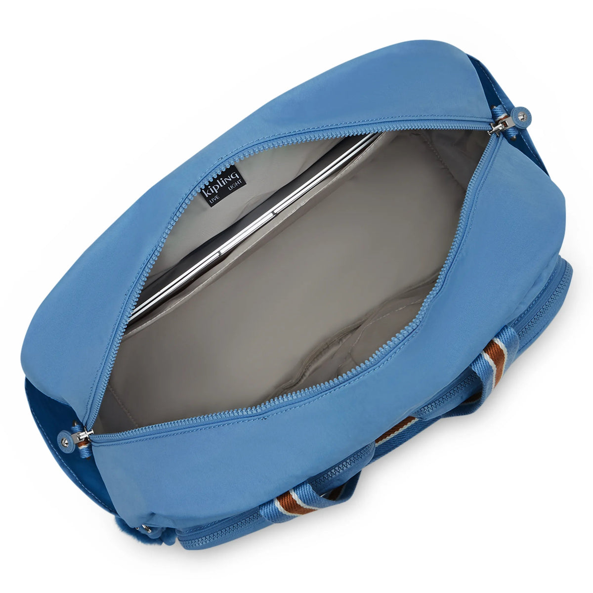 Kipling Defea Extra Large Weekender Duffle Bag in Vintage Blue — interior view