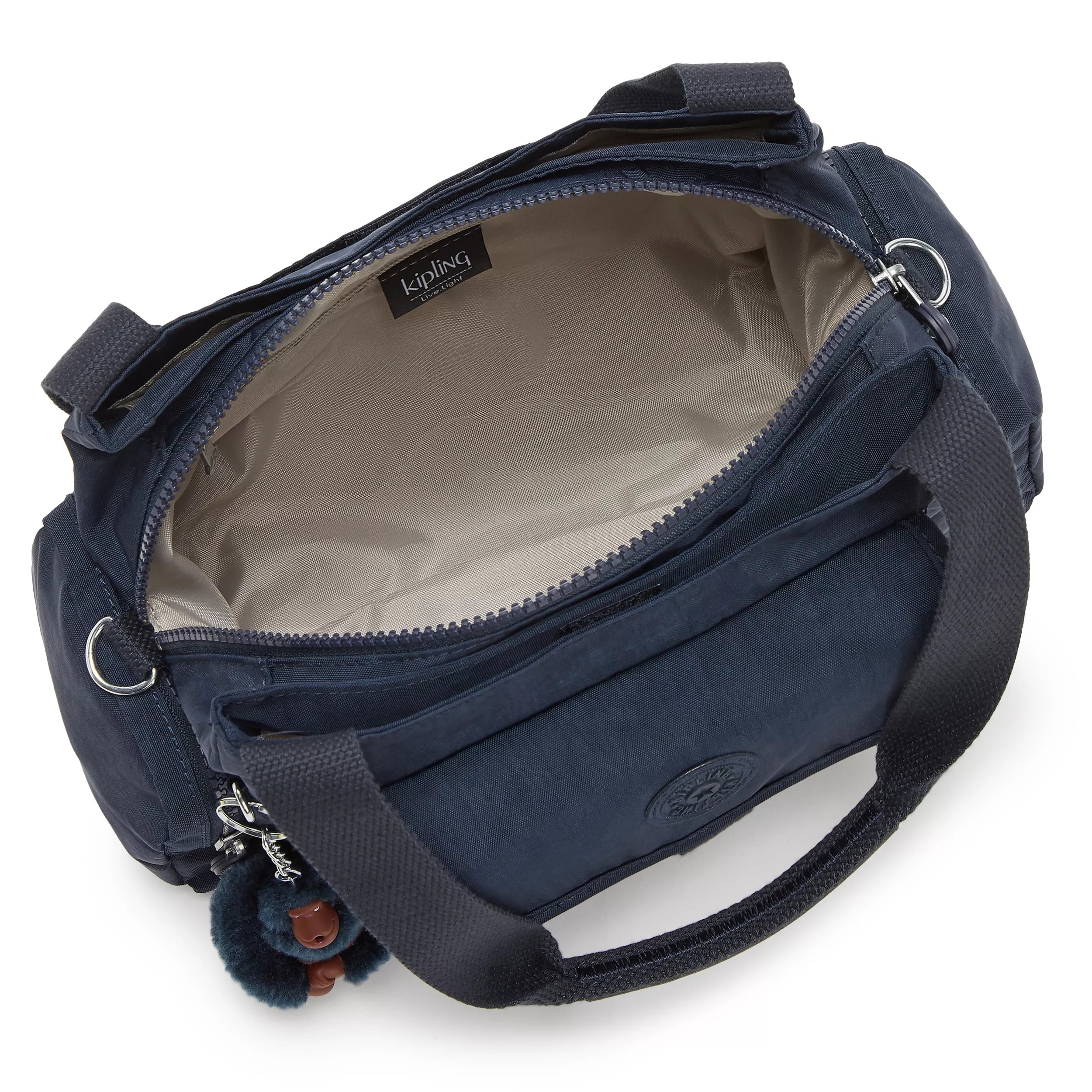 Kipling Felix L U in True Blue Tonal — angle view 2