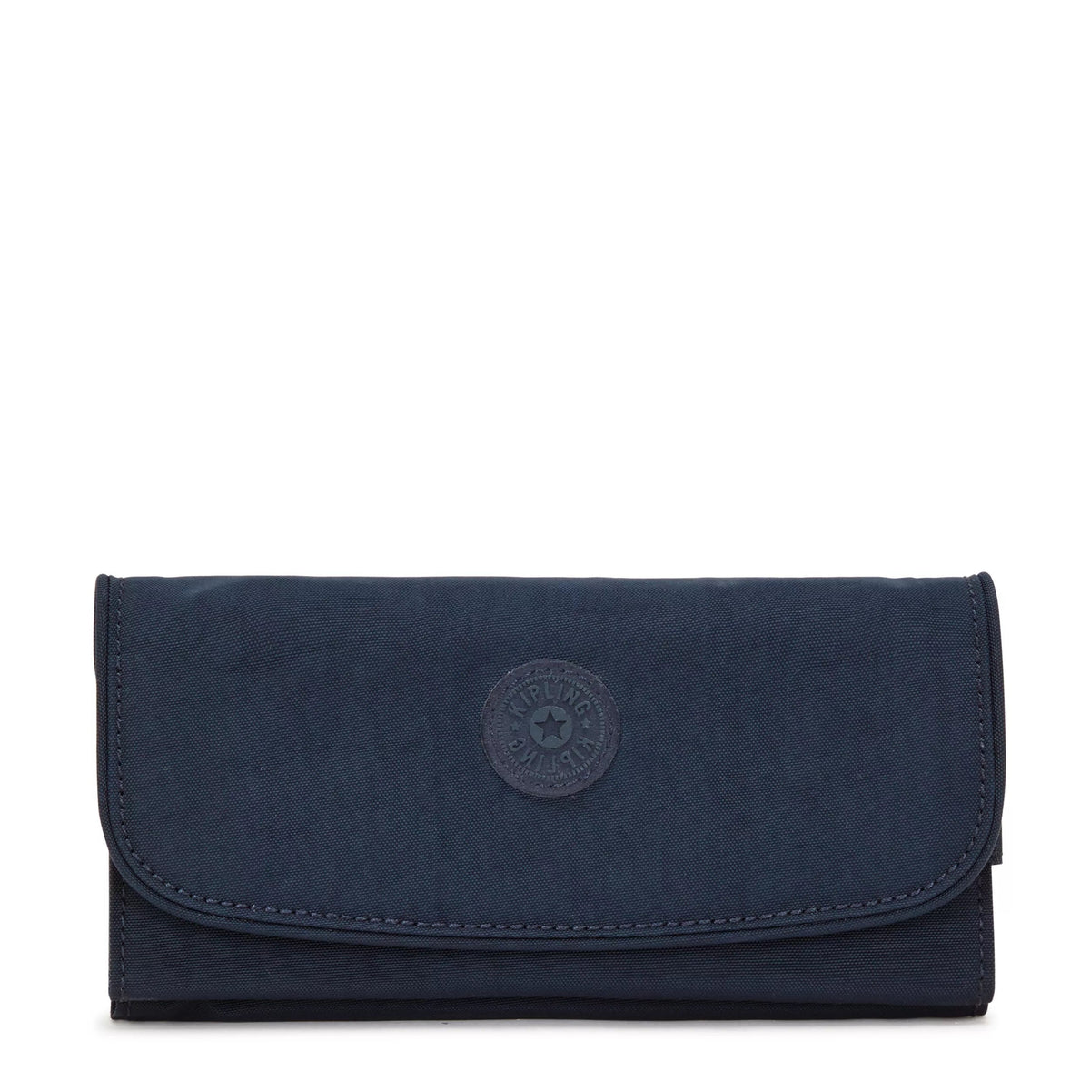 Kipling Money Land Snap Wallet in Blue Bleu 2 — front view # color_Blue Bleu 2