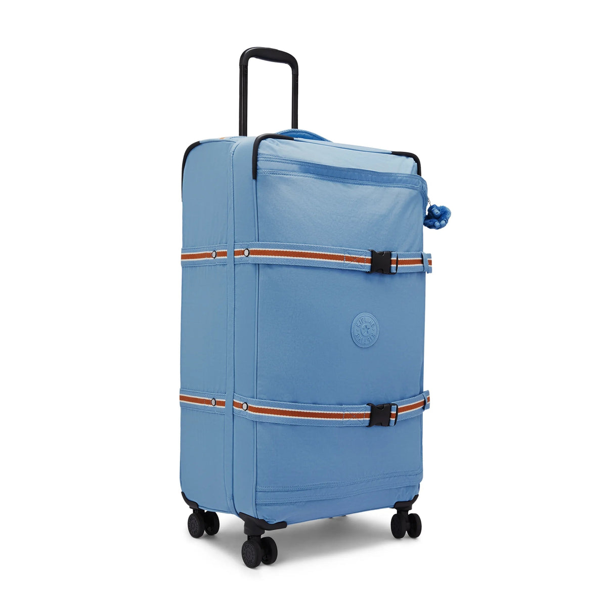 Kipling Spontaneous Large Rolling Luggage in Vintage Blue — angle view 2