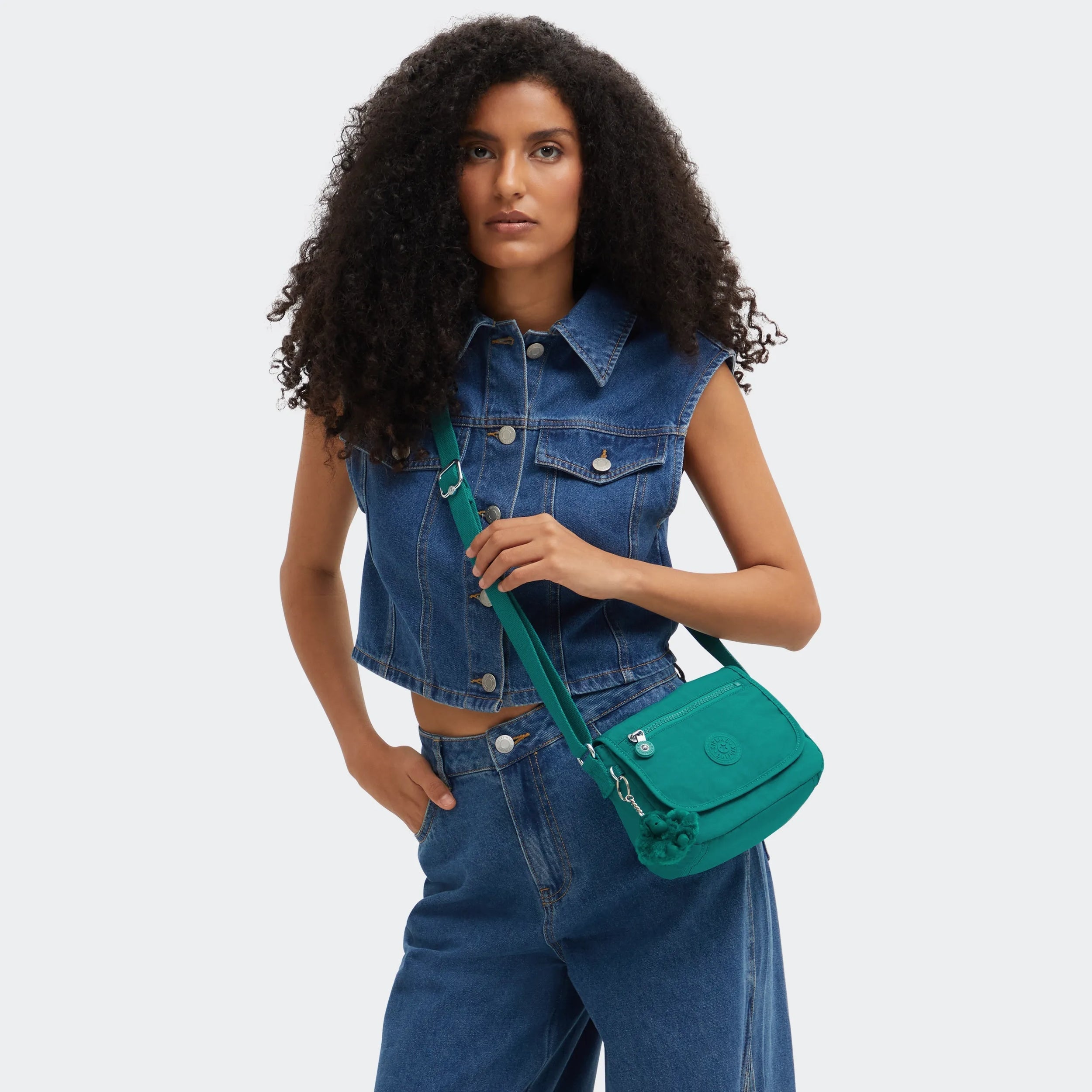 Kipling Sabian in Outspoken Green — back view