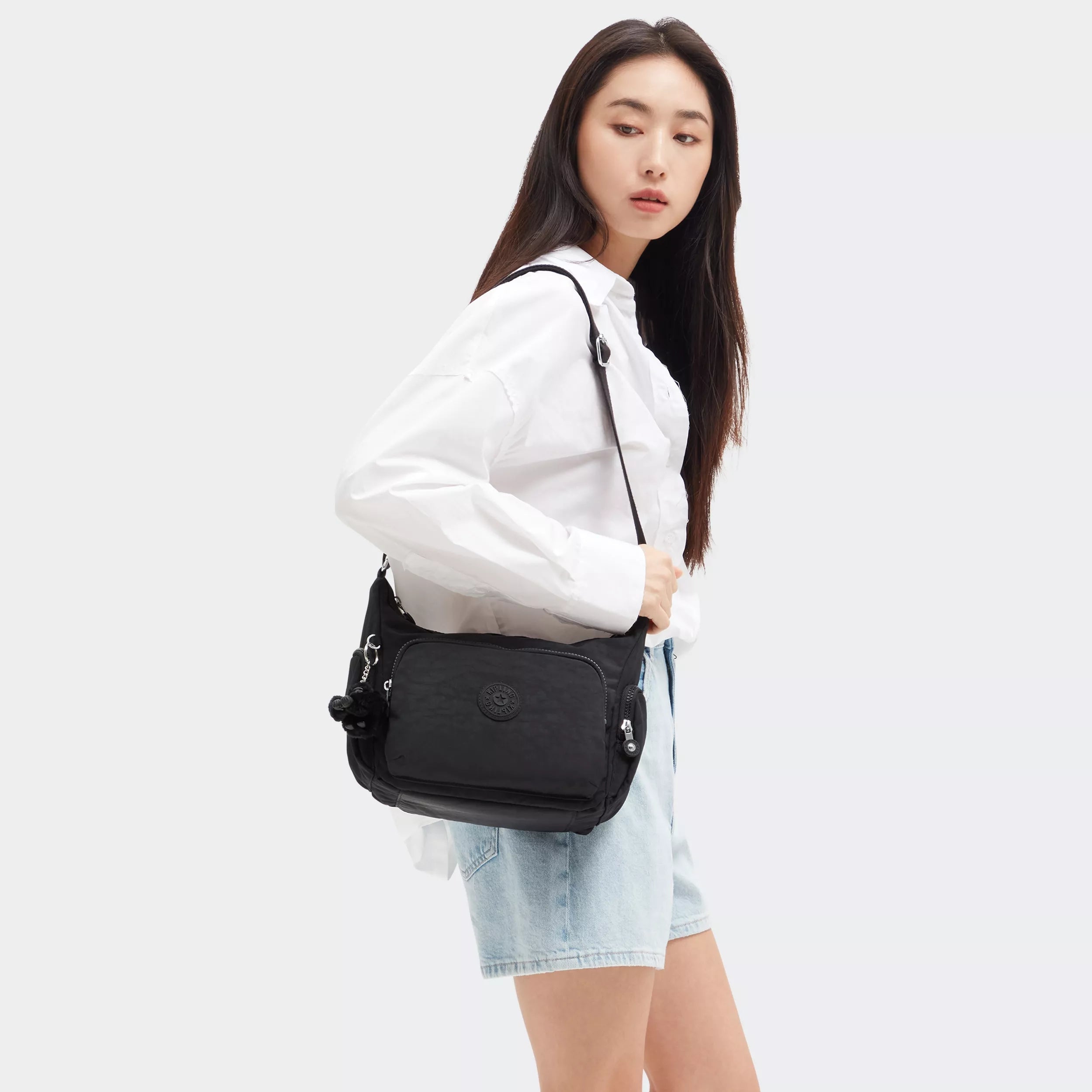 Kipling Gabb S in Black Noir — back view