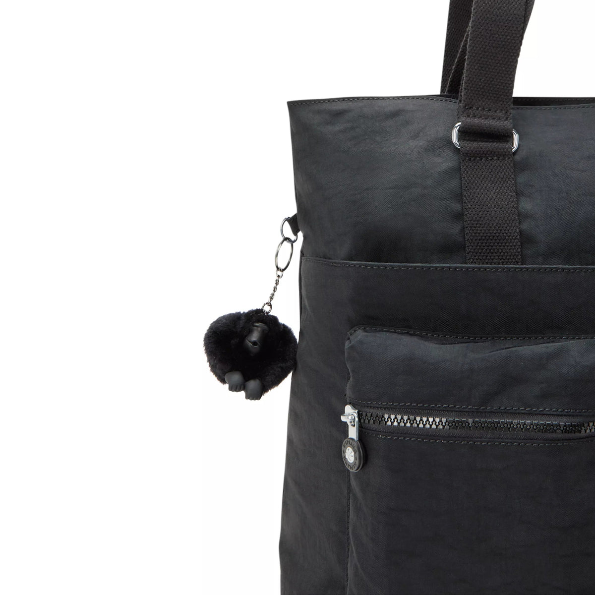 Kipling India 16" Laptop Tote Bag in Black Noir — detail view