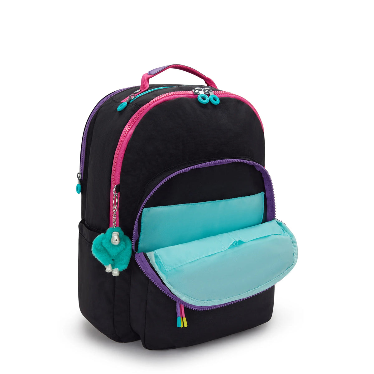 Kipling Seoul Extra Large 17" Laptop Backpack in Black Fun C — interior view 3